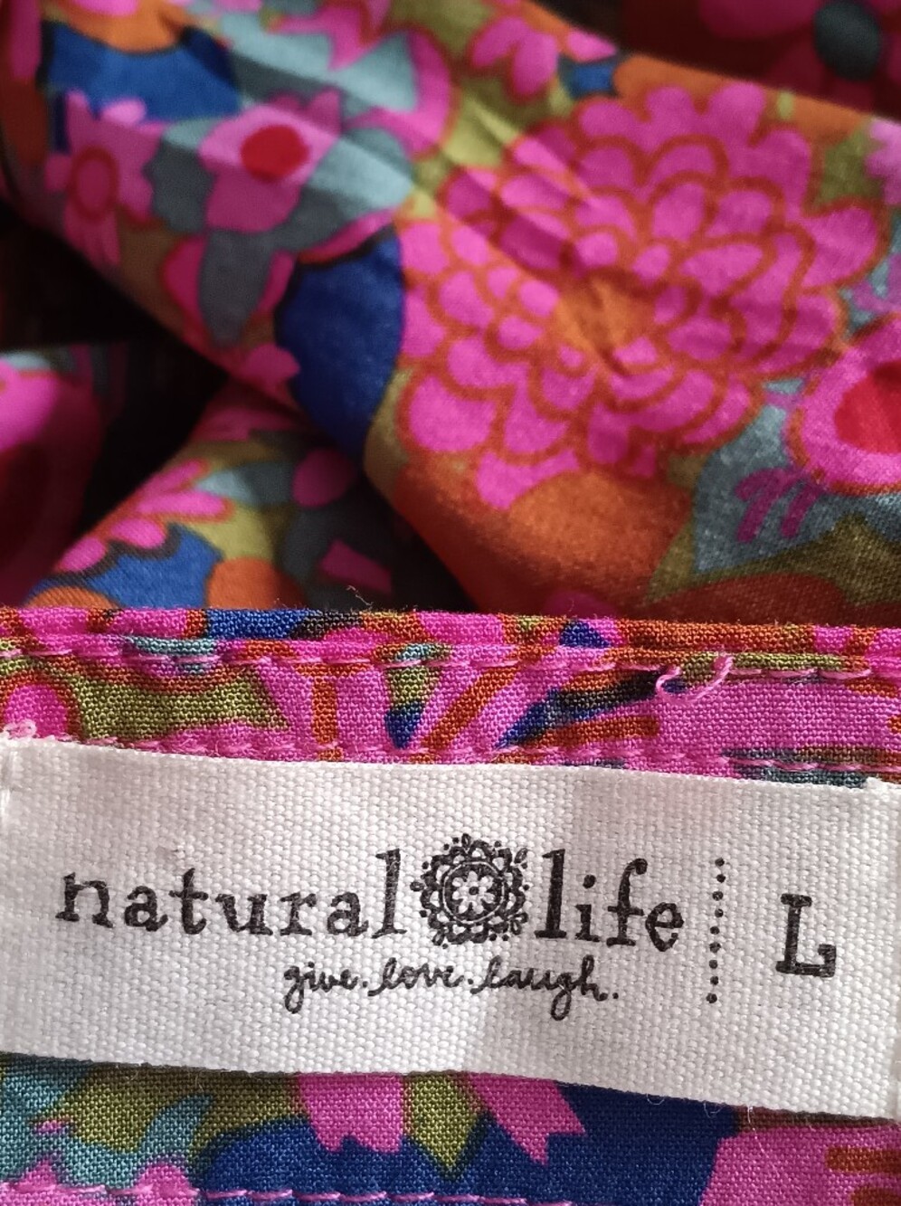 Natural Life Berkley Floral Tiered Boho Maxi Dress Pink Size L - Picture 4 of 5